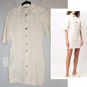 Nanushka Off White Shirt Dress Nylon Estimated Size Small